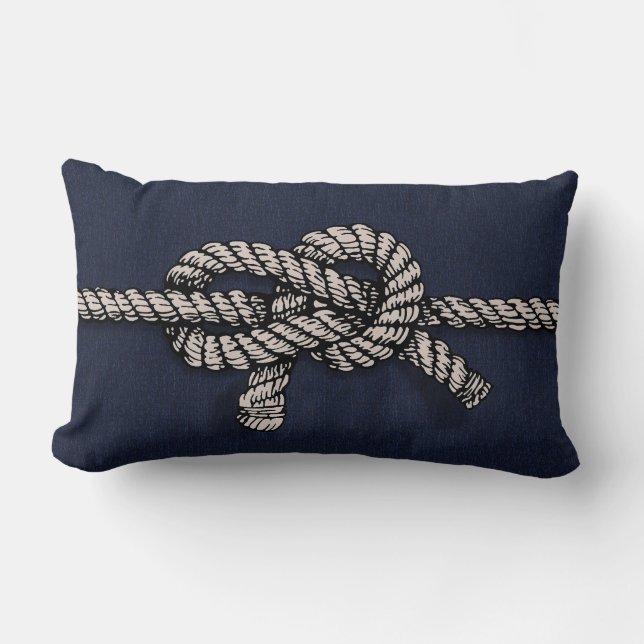 Knotted Nautical Rope Lumbar Cushion (Front)