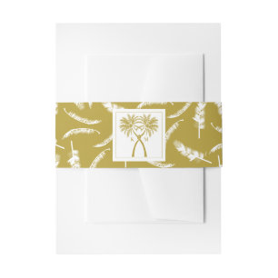 Knotted Palm Trees Tropical Destination Wedding Invitation Belly Band