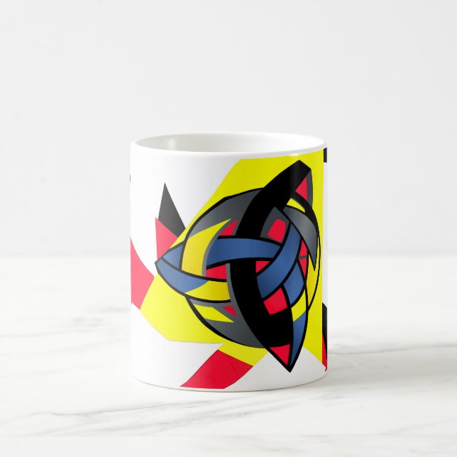 Knotted World Black Monogram Mug (Center)