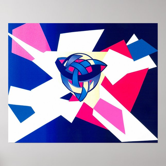 "Knotted World" Fine Art Print Blue (Front)