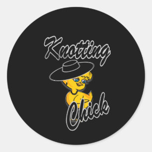 Knotting Chick #4 Classic Round Sticker