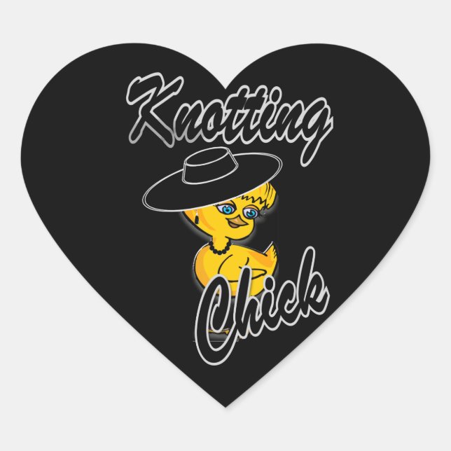 Knotting Chick #4 Heart Sticker (Front)