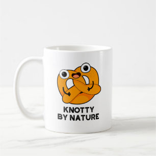 Knotty By Nature Funny Pretzel Pun  Coffee Mug
