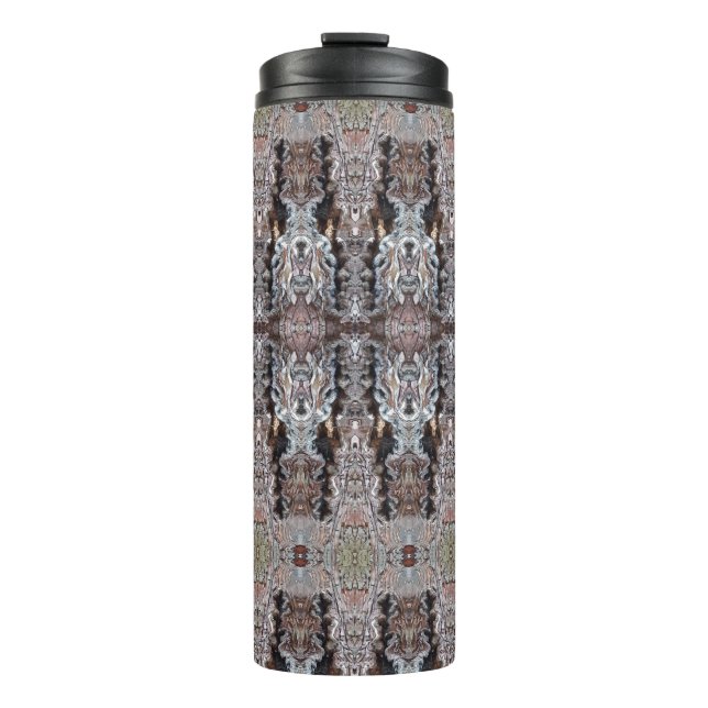 Knotty Cement Ikat  Thermal Tumbler (Front)