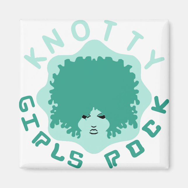 Knotty Girls Rock Magnet (Front)