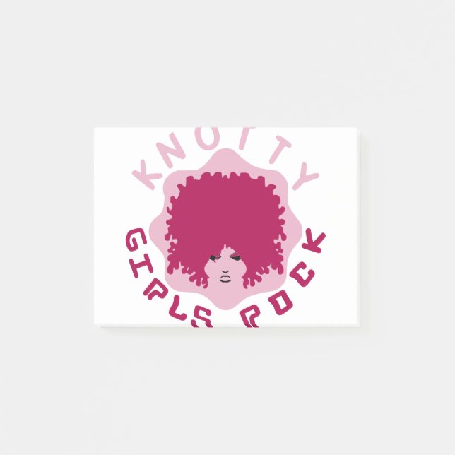 Knotty Girls Rock Post-it Notes (Front)