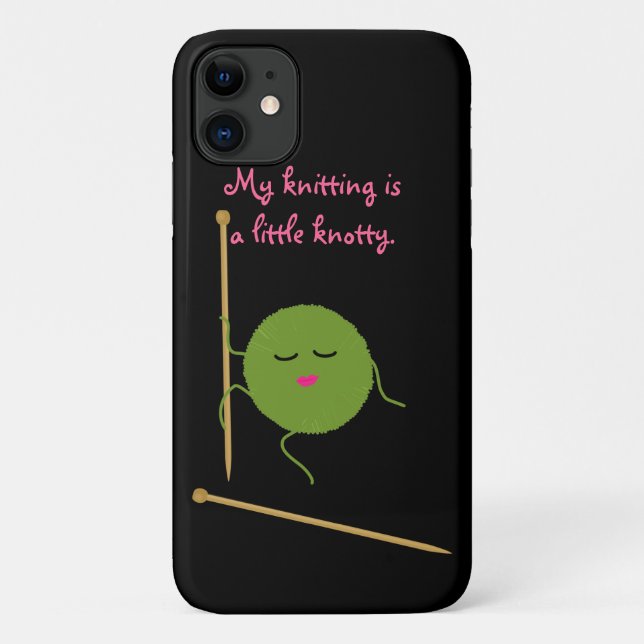 Knotty Knitter Funny Case-Mate iPhone Case (Back)