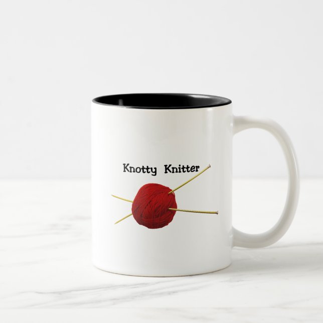 Knotty Knitter Two-Tone Mug (Right)