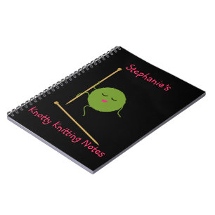 Knotty Knitting Notes Funny Personalised Notebook