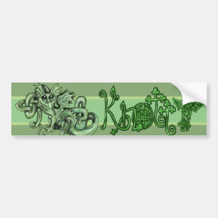 Knotty lil Dragon~celtic knot bumper sticker