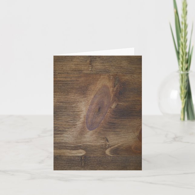 Knotty Notes Brown Rustic Wood Stationery (Front)