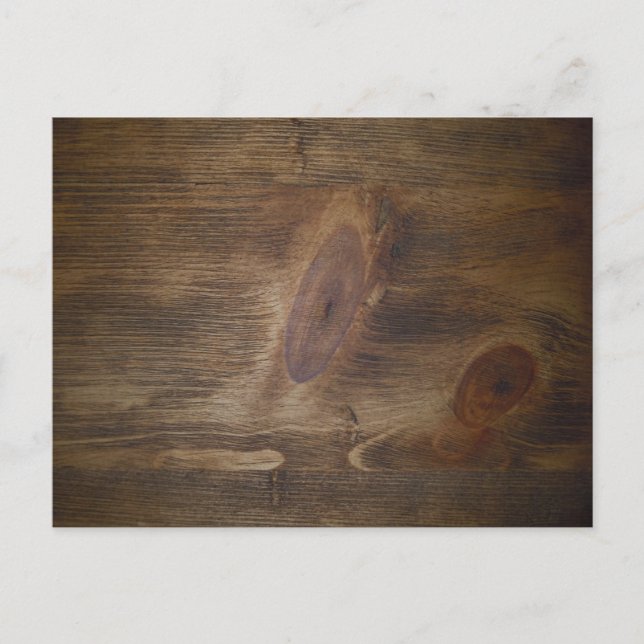 Knotty Notes Brown Rustic Wood Stationery Postcard (Front)