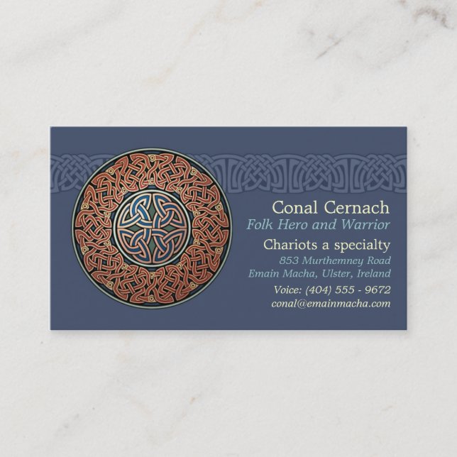 Knotwork Circle Business Cards, Style B Card (Front)