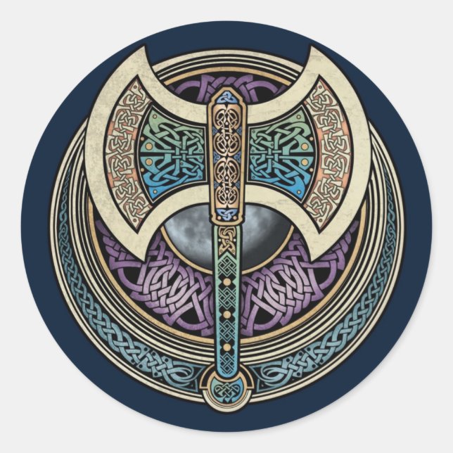 Knotwork Labrys Stickers (Front)