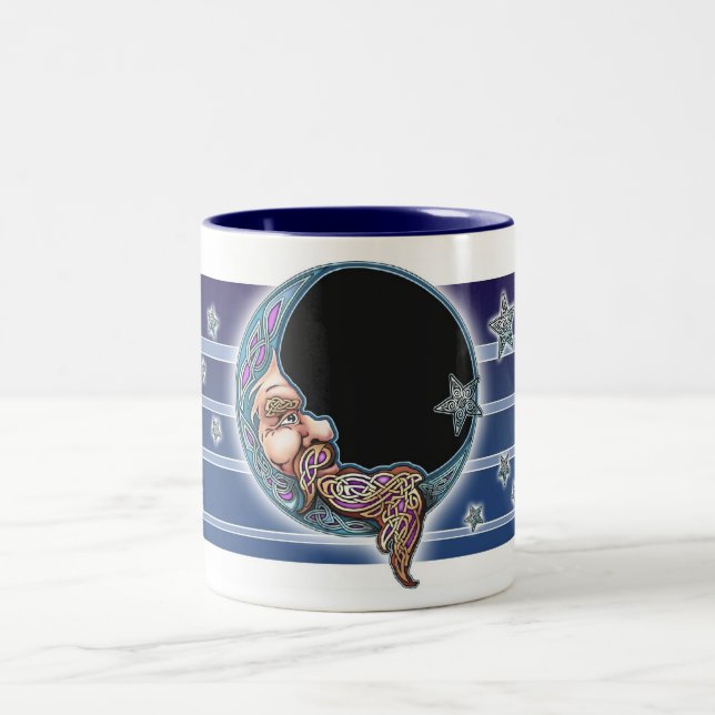 Knotwork Moon Face Mug (Center)