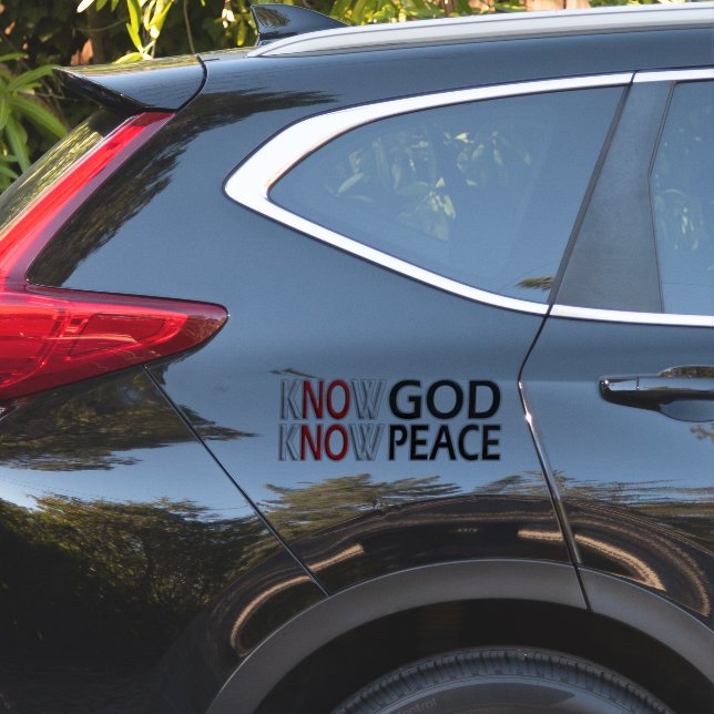 Know God Know Peace (Car Side)