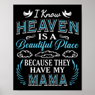 Know Heaven Mama In Heaven Missing Mothers Day Mum Poster