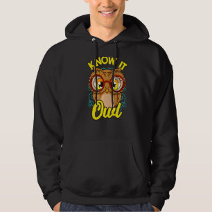 Know It All Owl Pun Animal Puns Cute Sarcastic Hu Hoodie