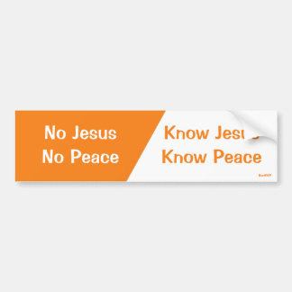 Know Jesus, Know Peace Bumper Sticker