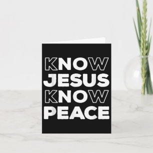 Know Jesus Know Peace Christian Faith Church Insra Card