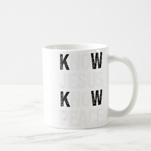 Know Jesus Know Peace Faith Christian Coffee Mug