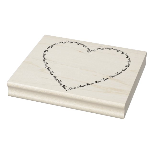 Know Jesus know peace heart frame art stamp (Stamp)