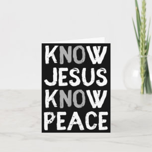 Know Jesus Know Peace Jesus Christian Faith Religi Thank You Card