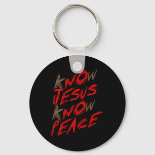 Know Jesus Know Peace (on Back) Key Ring