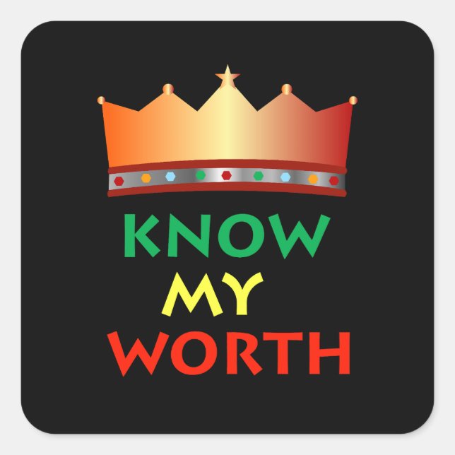 Know My Worth stickers (Front)