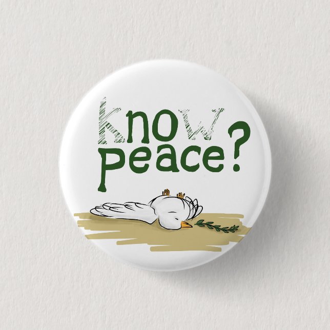 Know Peace Civil Rights Activist Button (Front)