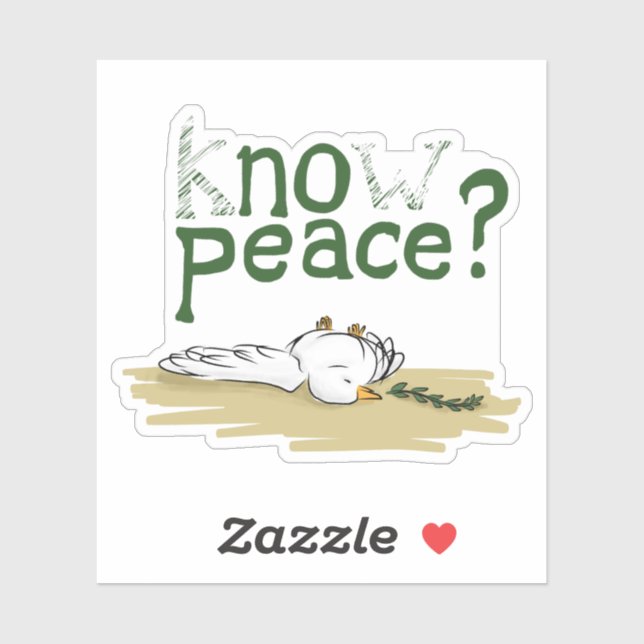 Know Peace Civil Rights Activist Sticker (Sheet)