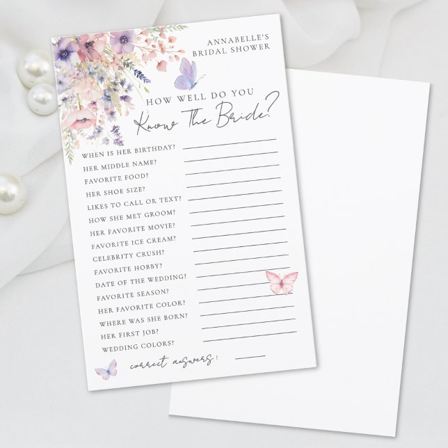 Know The Bride Butterfly Wildflower Bridal Shower (Know The Bride Butterfly Wildflower Bridal Shower)