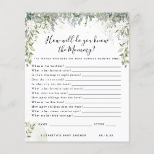 Know The Mummy   Baby Shower Game