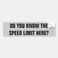 Know The speed limit here?