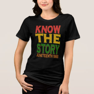 Know The Story Juneteenth 1865 Black History Tri-Blend Shirt