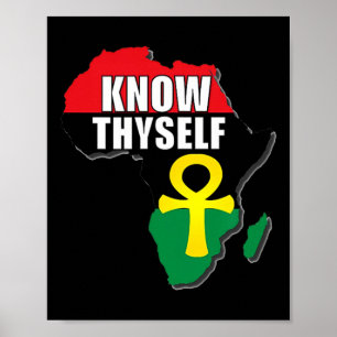 Know Thyself African Black History Month Ankh Egyp Poster