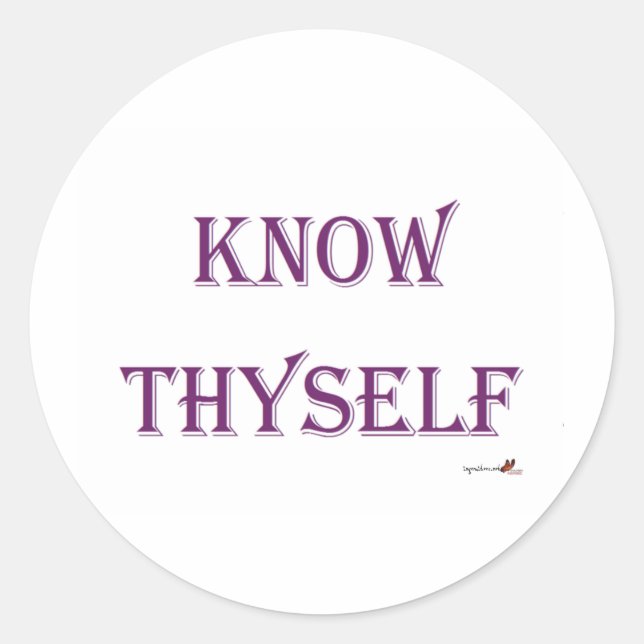 Know Thyself Classic Round Sticker (Front)
