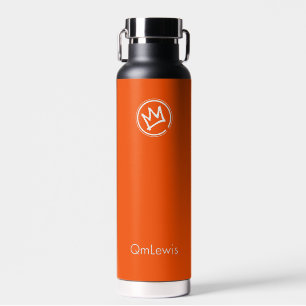 KNOW THYSELF: Minimalist Executive Flask in Orange Water Bottle