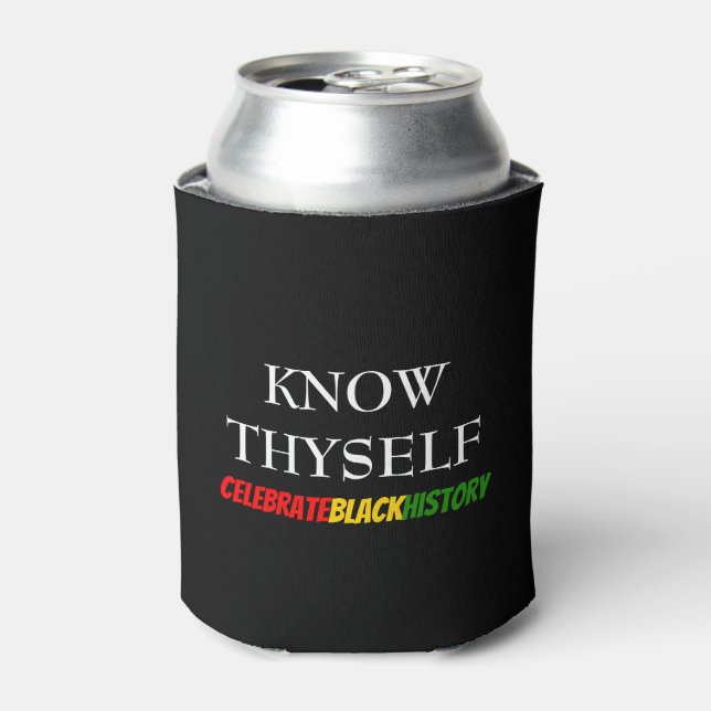 KNOW THYSELF Modern Black History Month Can Cooler (Can Front)