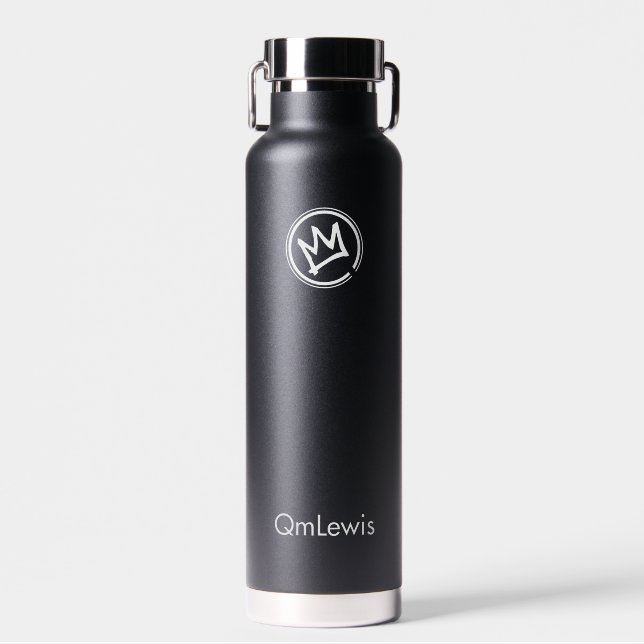 KNOW THYSELF: Obsidian Executive Flask Water Bottle (Front)