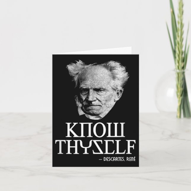 Know Thyself Socrates Descartes Schopenhauer Philo Card (Front)