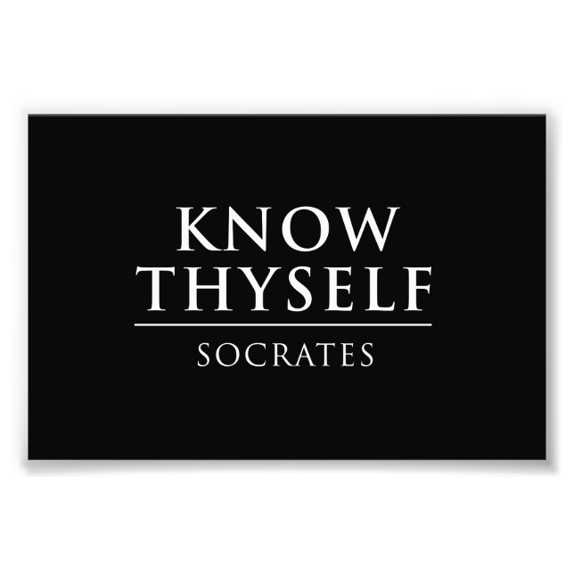Know Thyself - Socrates Photo Print (Front)