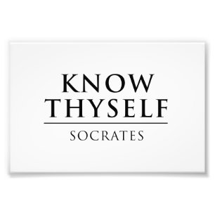 Know Thyself - Socrates Photo Print