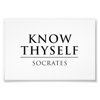 Know Thyself - Socrates Photo Print