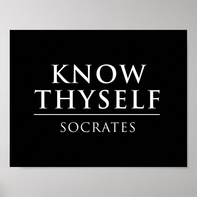 Know Thyself - Socrates Poster (Front)