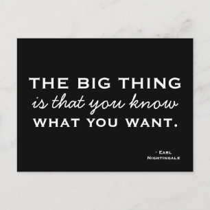 Know What You Want -  Motivational Postcard