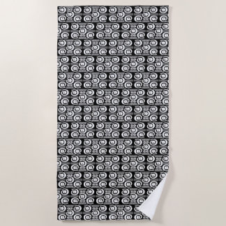 Know Where Ur At @t Sign Black & White Design Beach Towel