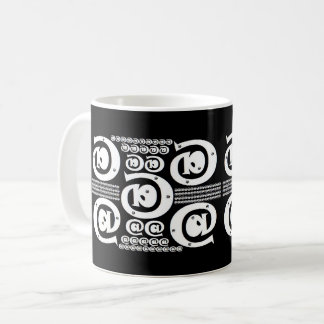 Know Where Ur At @t Sign Black & White Design Coffee Mug