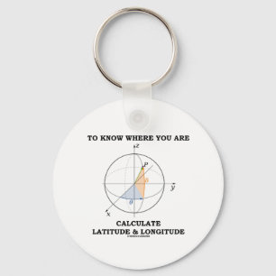 Know Where You Are Calculate Latitude & Longitude Key Ring