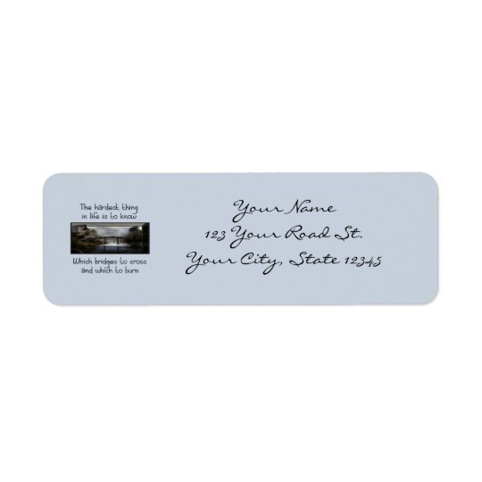 Know Which Bridge Return Address Label